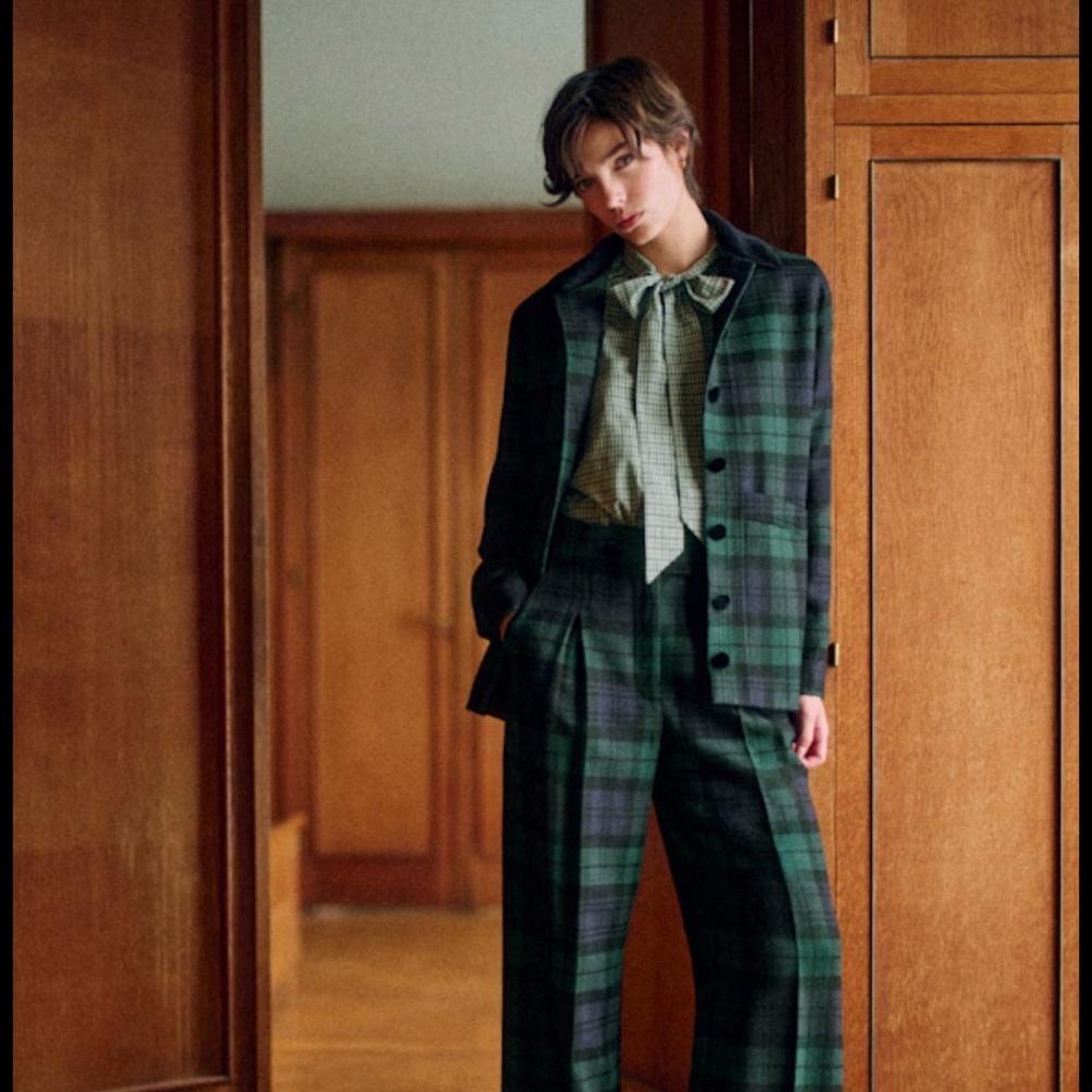 Sezane Will Jacket - Sézane X Mdlo Batley Check - Size L